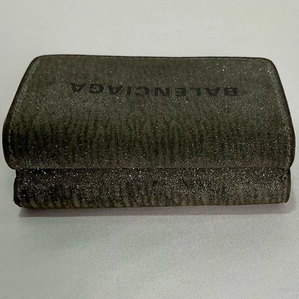 Balenciaga Silver glitter Paper Mini Wallet - Picture 13 of 16